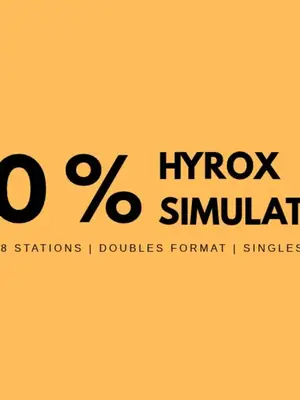 50% HYROX Simulation - Singles & Doubles Format poster
