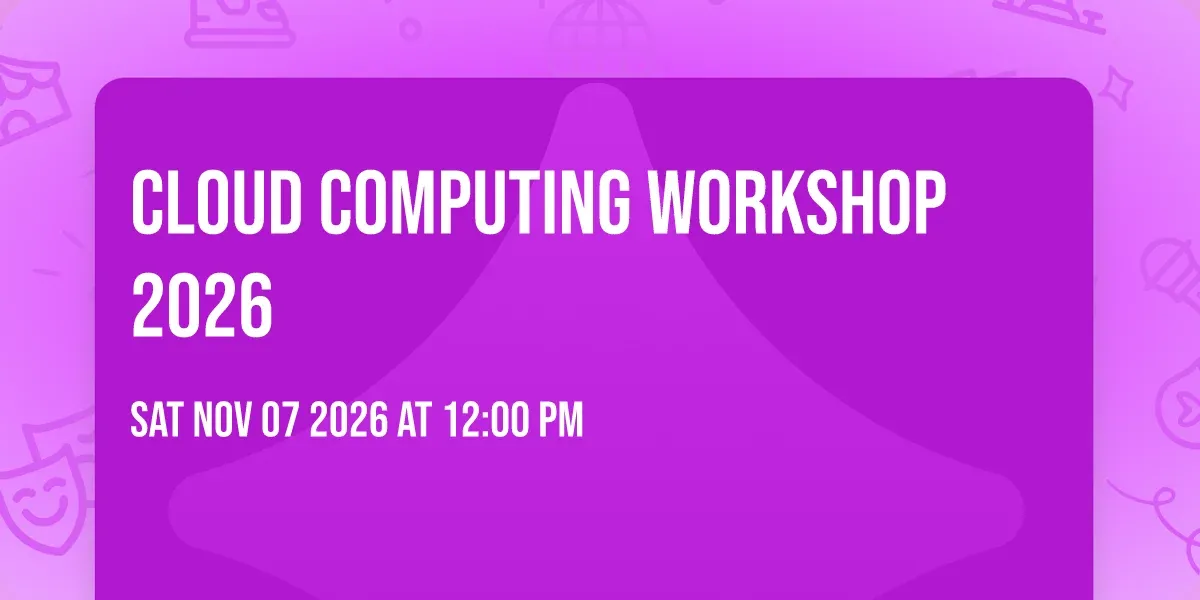 Cloud Computing Workshop 2026