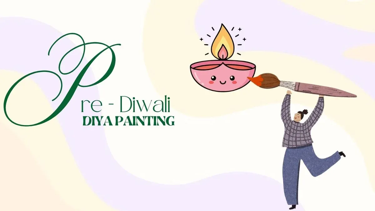 Pre-Diwali Diya Painting poster